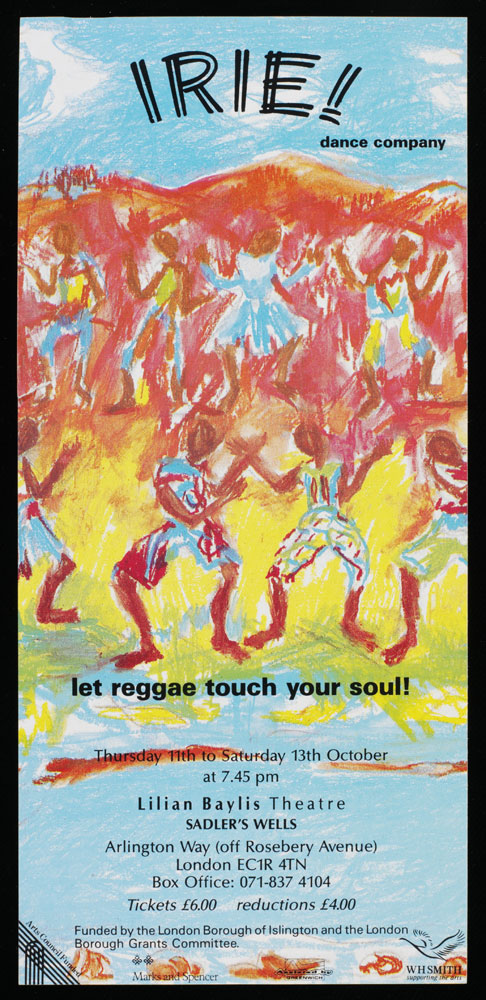 Leaflet of 'Let Reggae Touch Your Soul'-Irie dance Company