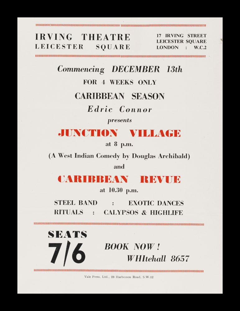 Playbill for Junction Village and Carribean Revue